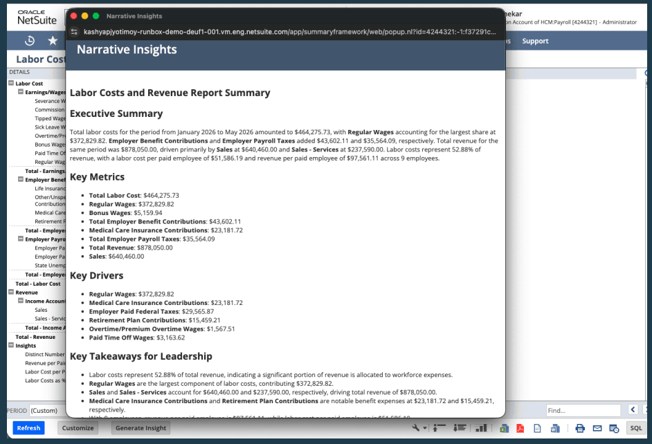 CFO insights reports, netsuite release 2026.2